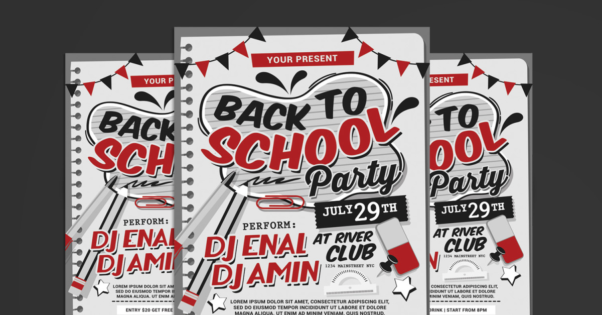 Back 2 School Party Flyer