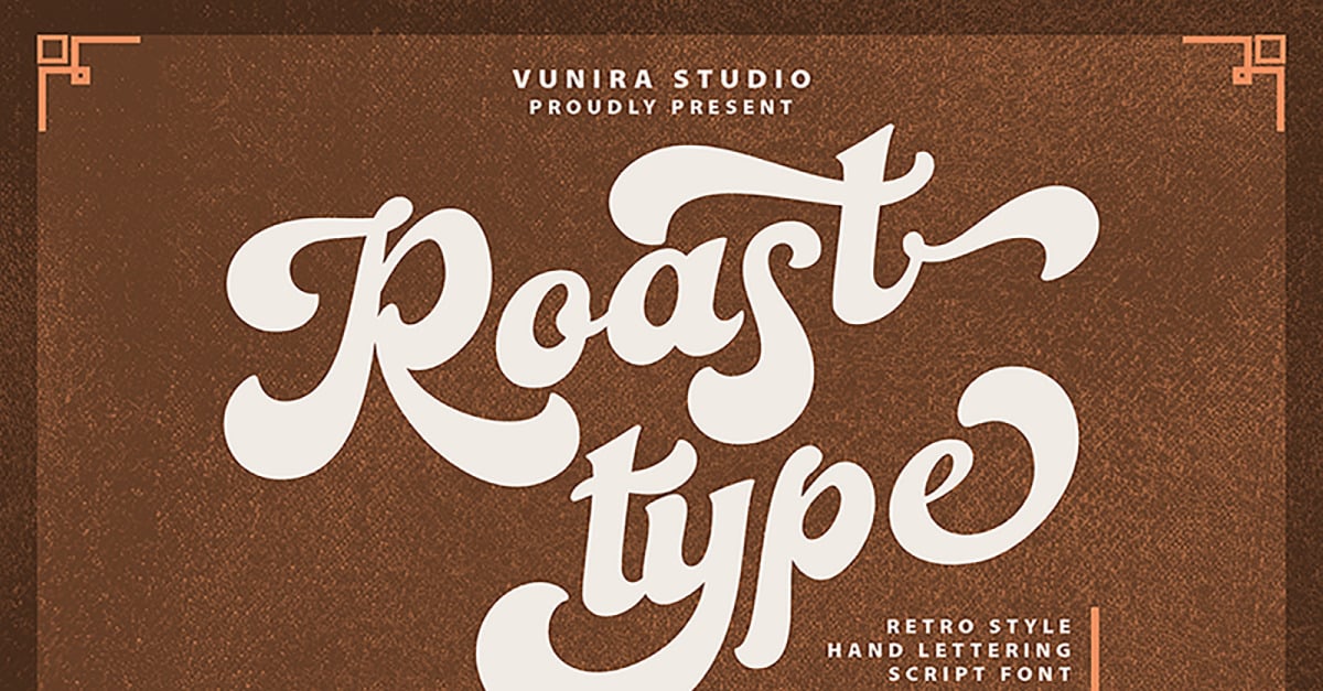 Roastypes | Retro Style Handlettering Cursive Font