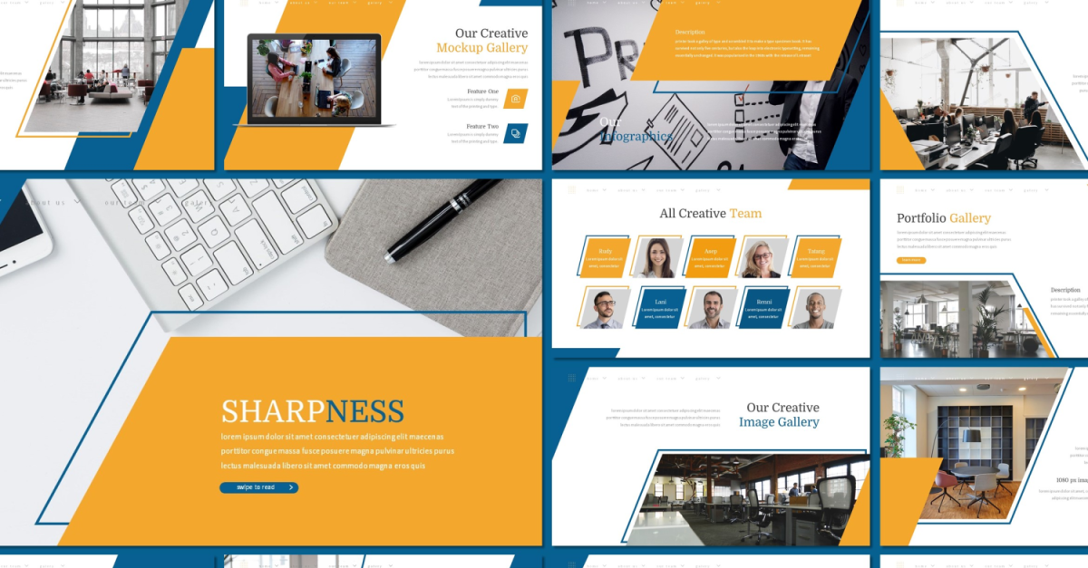 Sharpness PowerPoint template #112995 - TemplateMonster