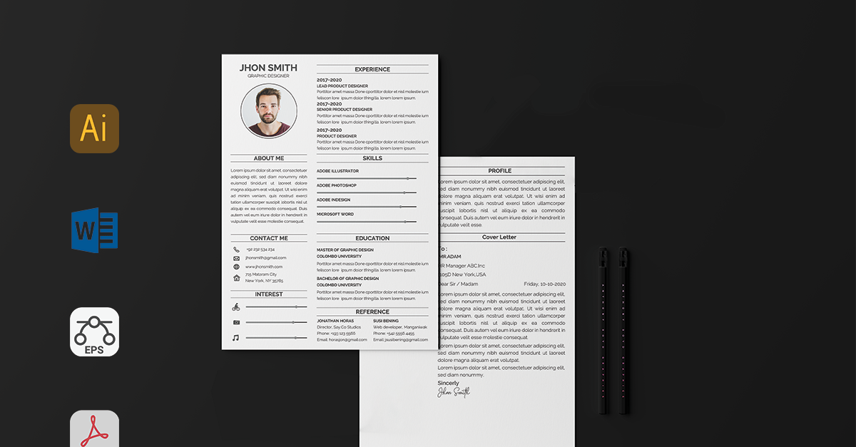 minimalist clean resume template