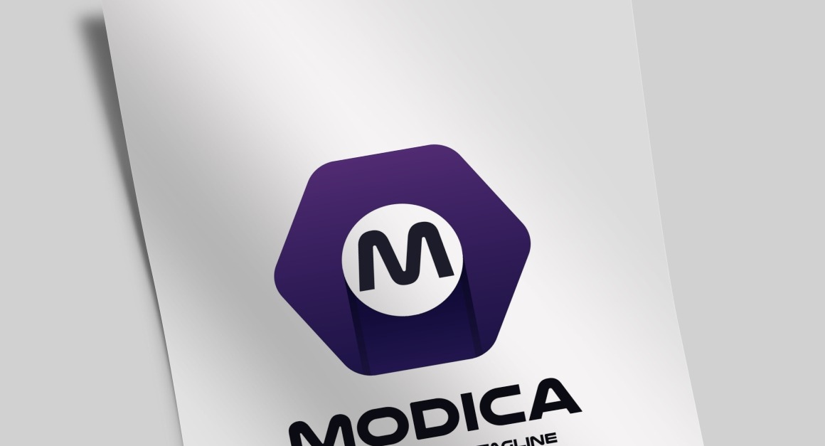 Modèle de logo de lettre Modica M #114314 - TemplateMonster