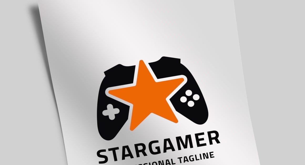 Logotipo gamer com tagline