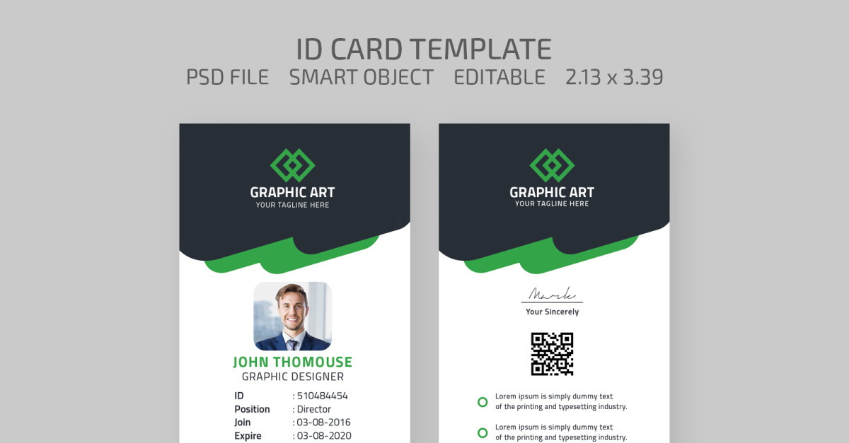 John Thomouse Id Card - Corporate Identity Template