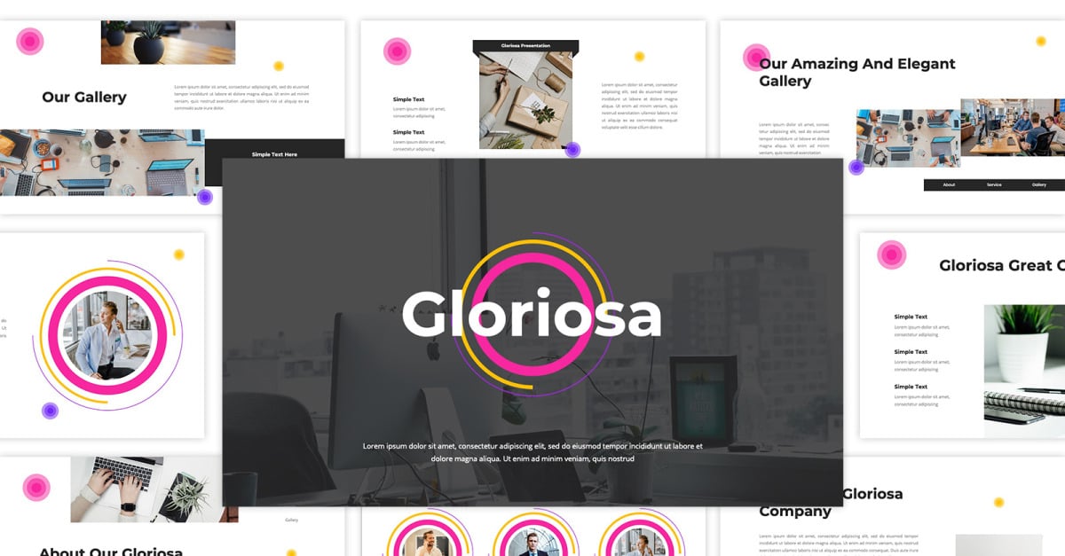 Gloriosa PowerPoint template #119526 - TemplateMonster
