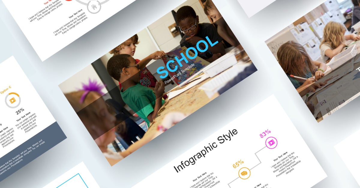 Modelo de PowerPoint de escola grátis - TemplateMonster