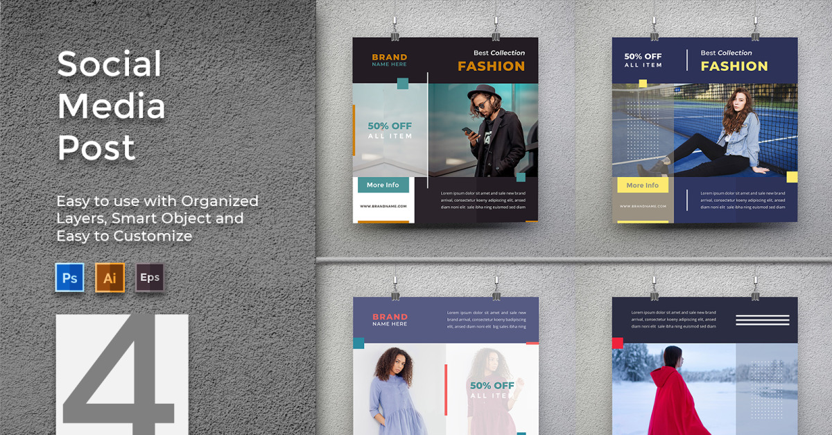 Target Post Style Trendy Post Template Promotion for Social Media