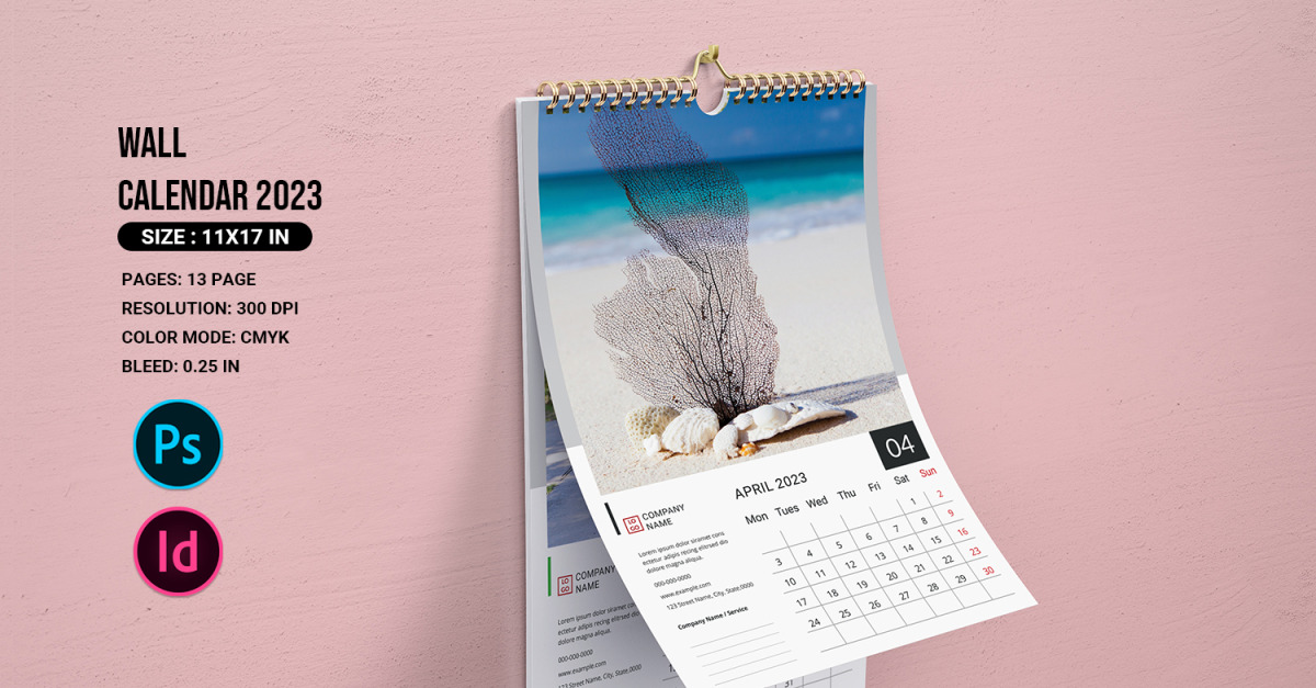 Wall Calendar 2023 Planner #122997 - TemplateMonster