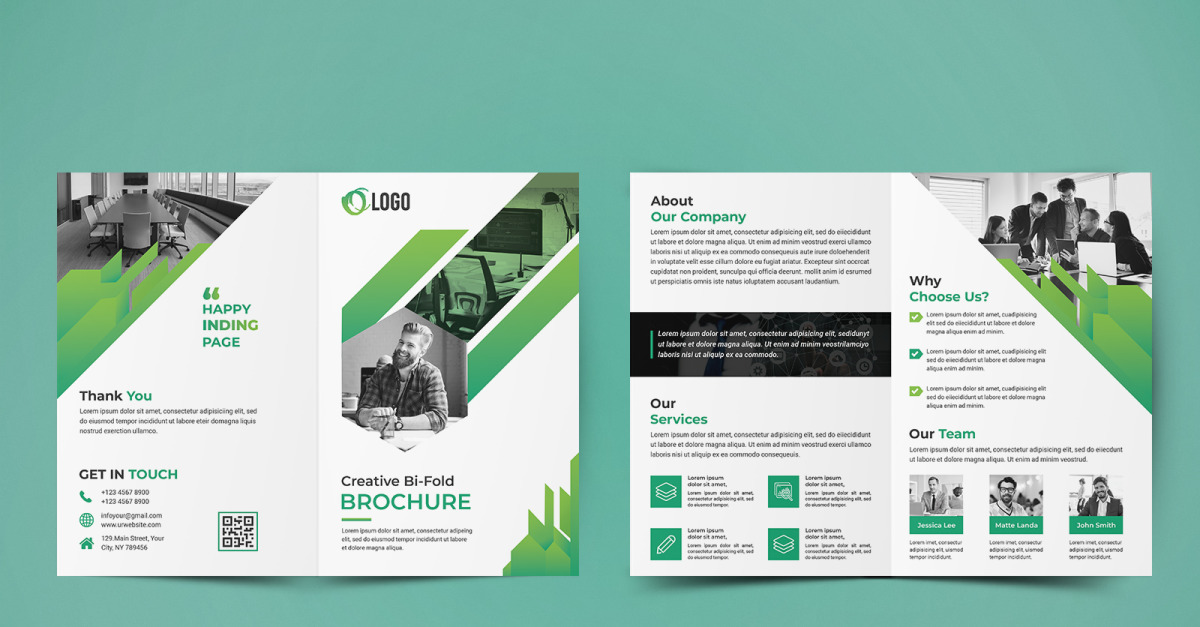 Business Bifold Brochure Design - Corporate Identity Template