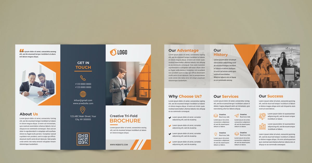 Business Trifold Brochure Design - Corporate Identity Template