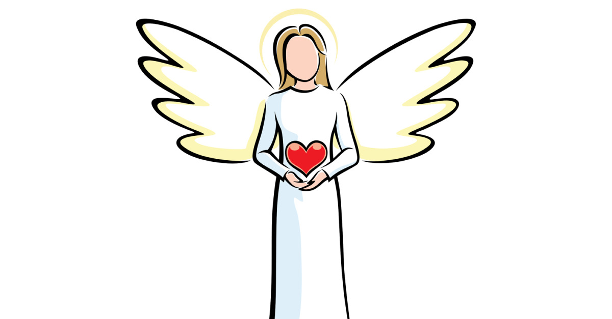 Angel Holding Heart - Illustration #124645 - TemplateMonster