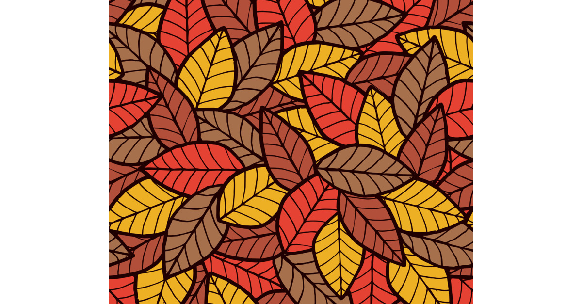 Feuilles Seamless Pattern Automne - Illustration