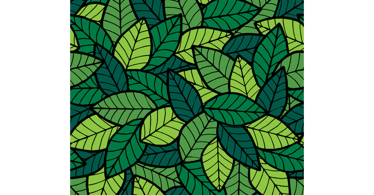 Feuilles Seamless Pattern Spring - Illustration