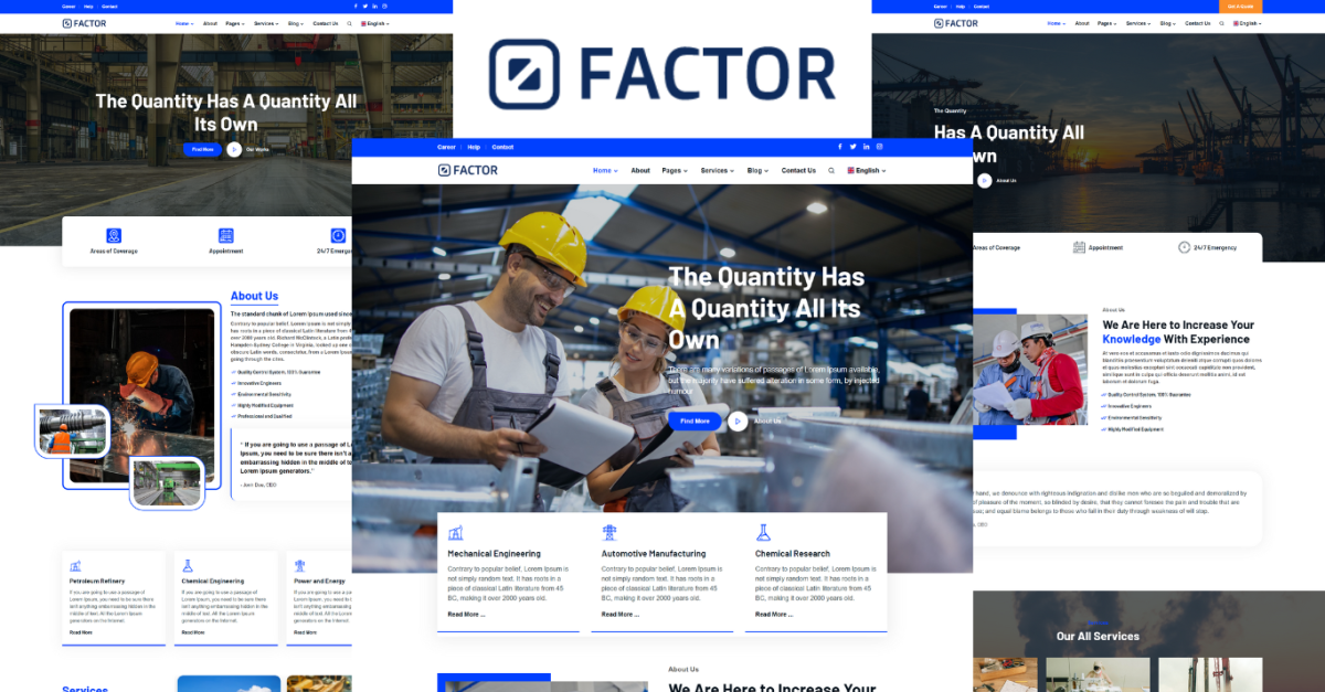 Factor - Industry & Factory HTML5 Website Template