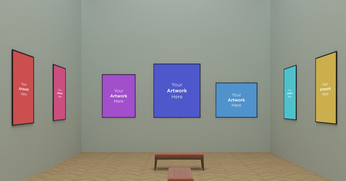 Art Gallery Frames with Different Directions product mockup