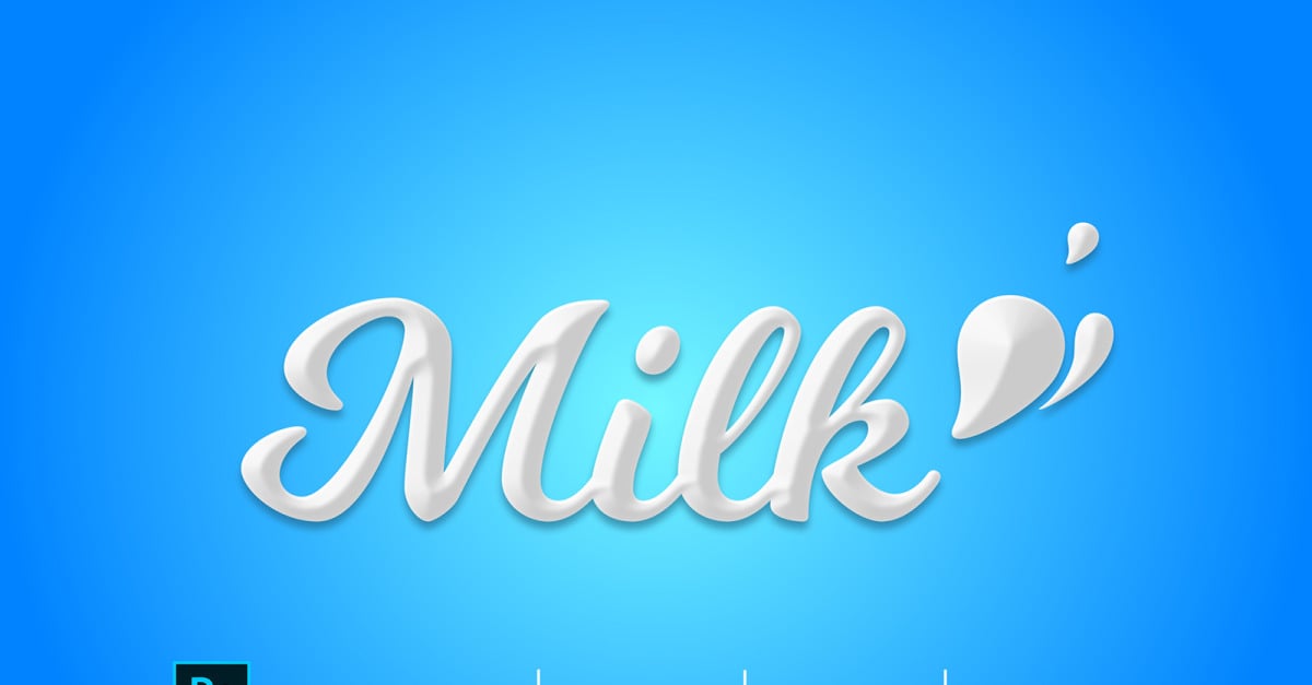 Milk Text Effect Design Photoshop Layer Style Effect - Illustration