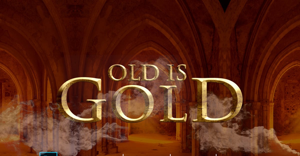 Old is Gold Text Effect Design Layer Style Effect Illustration
