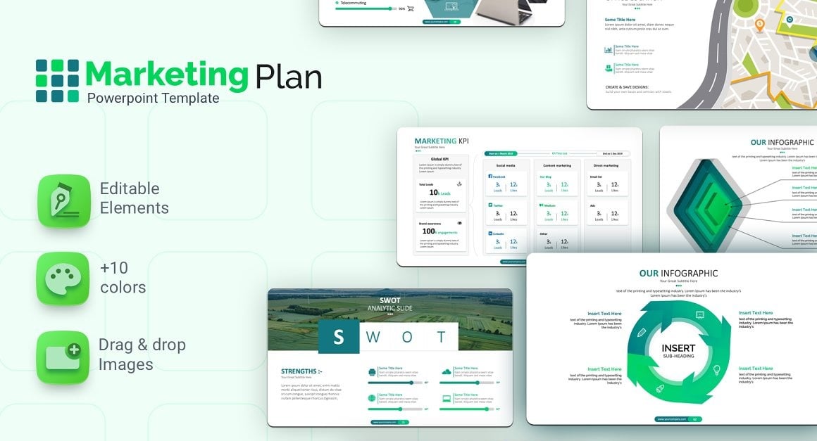 Marketing Plan PowerPoint template #148431 - TemplateMonster