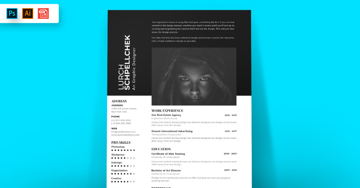 Modern CV Resume Template #148776 - TemplateMonster