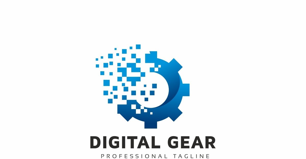 Digital Gear Logo Template #149217 - TemplateMonster