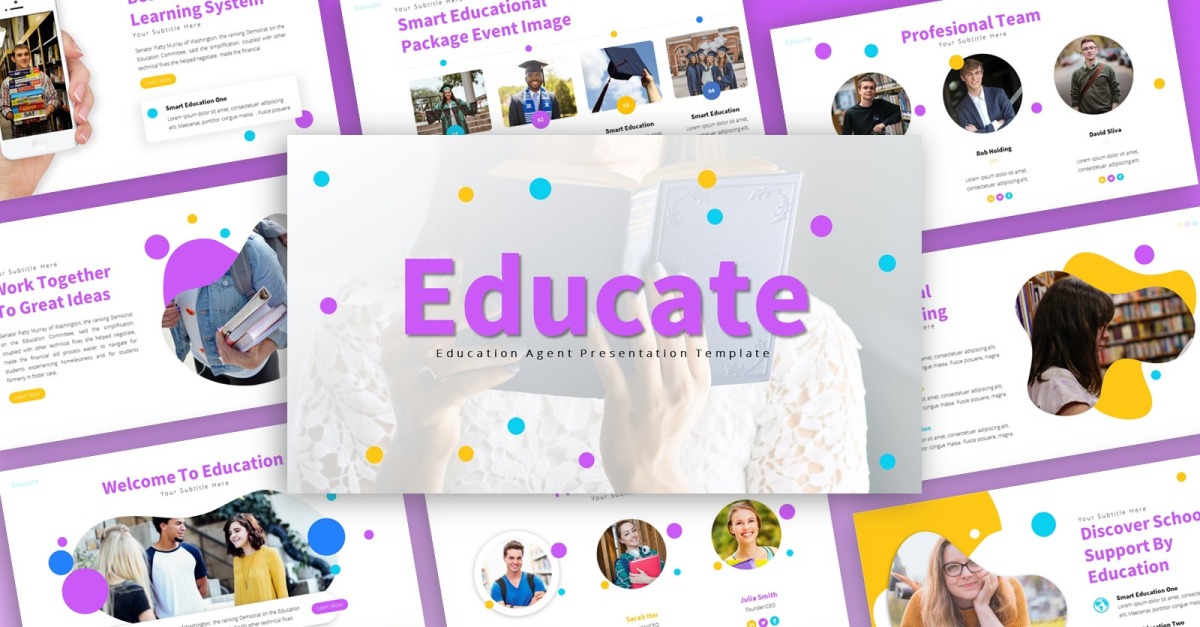 Educate Education Presentation PowerPoint template