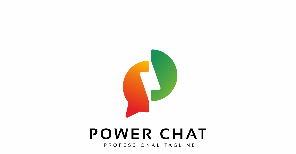 Power Chat Logo Template #151416 - TemplateMonster