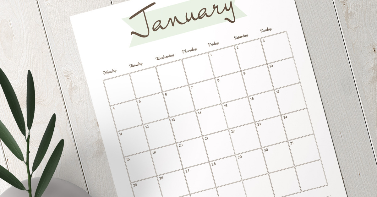 Monthly Calendar 2021 Planner #152262 - TemplateMonster