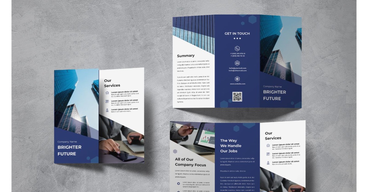 Trifold Brighter Future - Corporate Identity Template