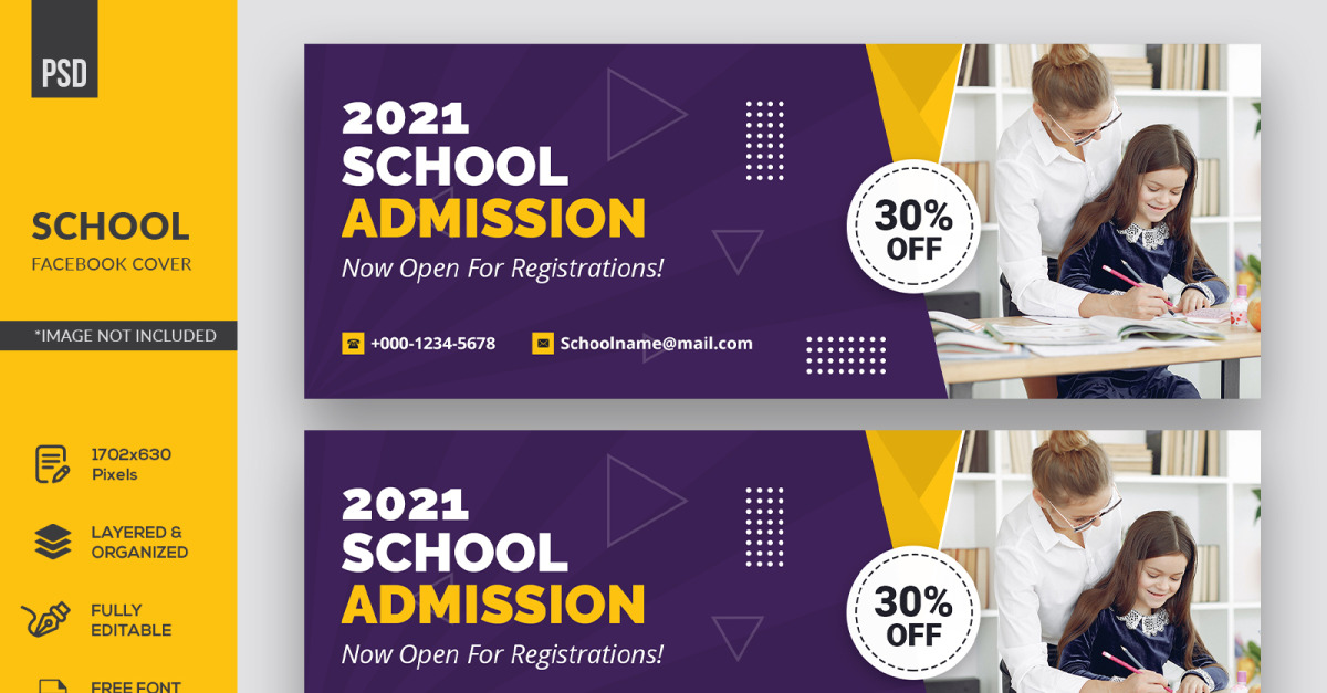 Creative School Facebook Cover Template for Social Media