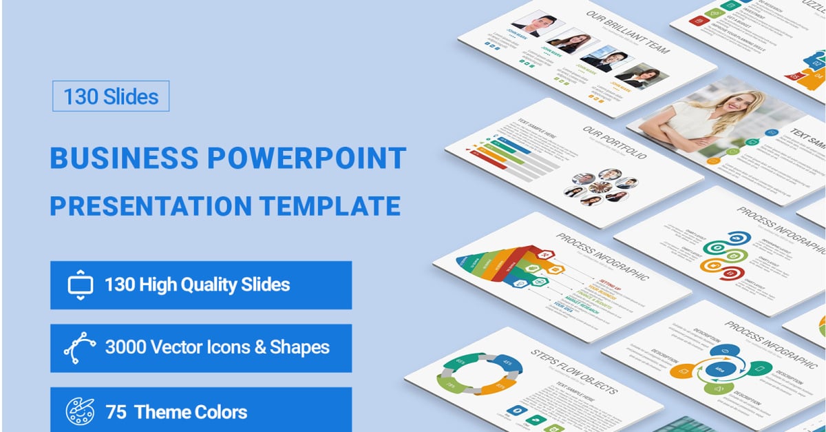 Business Presentation PowerPoint template - TemplateMonster