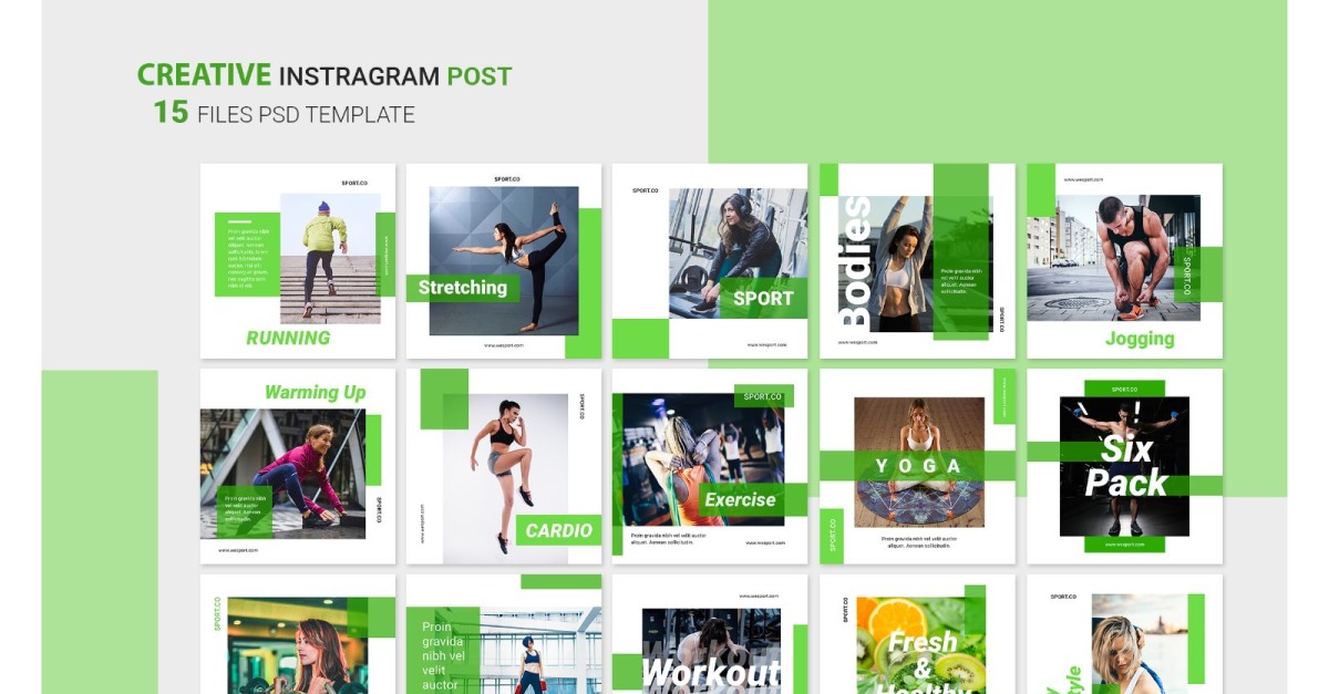 Instagram Template Sport for Social Media - TemplateMonster