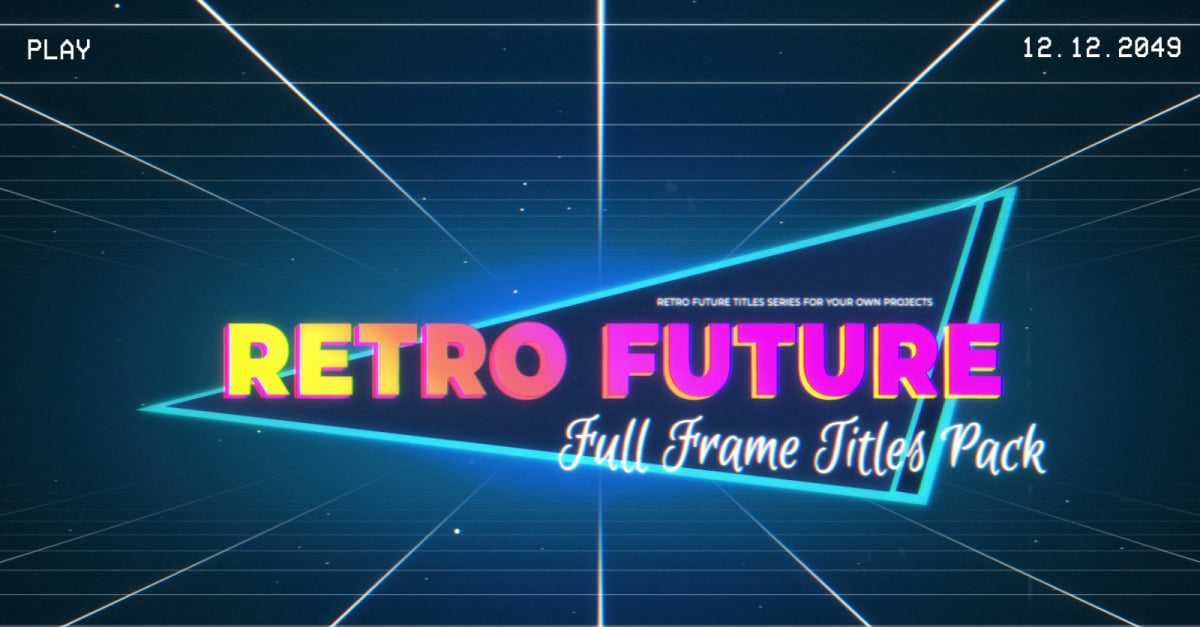 Retro Future Full Frame Titles Pack After Effects Template