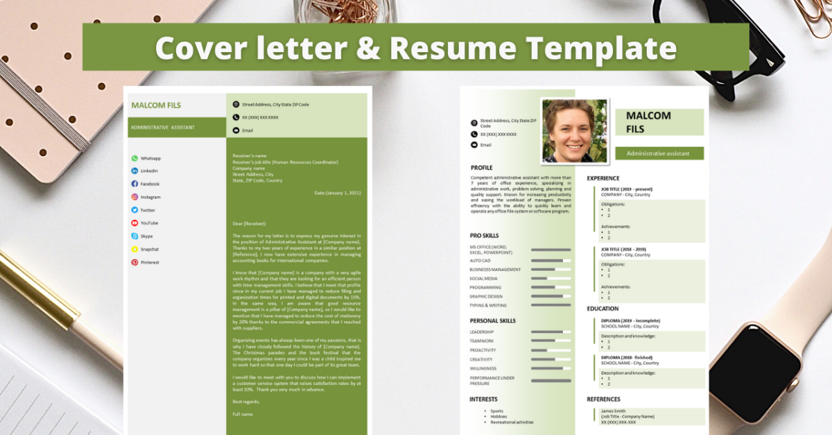 Professional No 06 - Extravagant Bamboo Resume Template