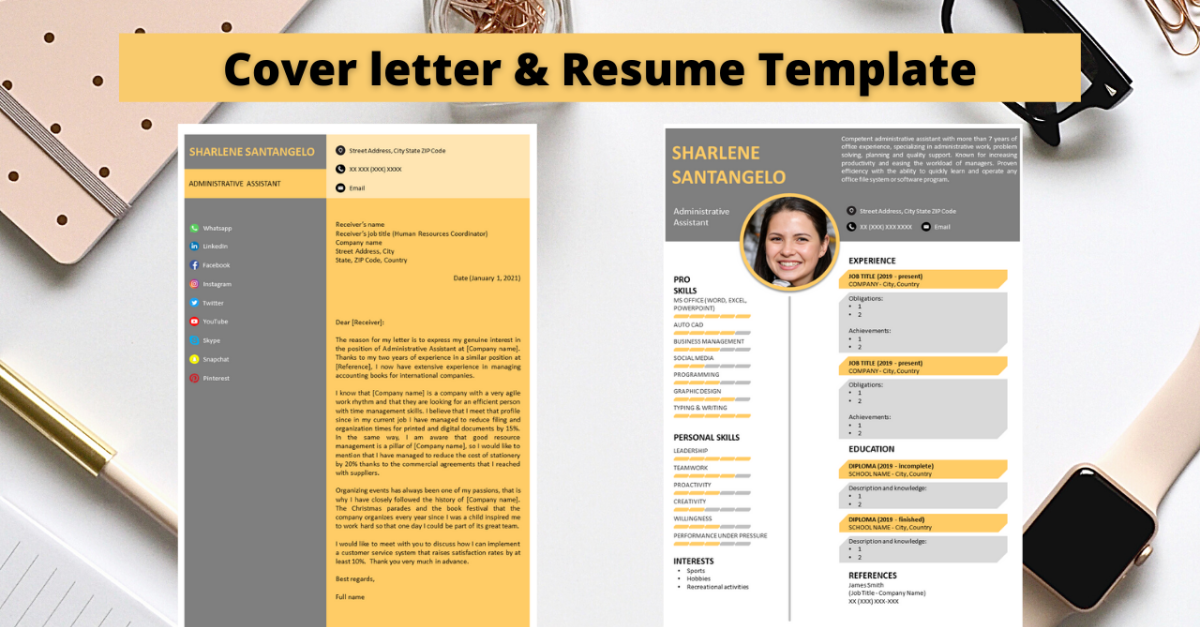 Professional No 07 - Industrial Yellow Resume Template