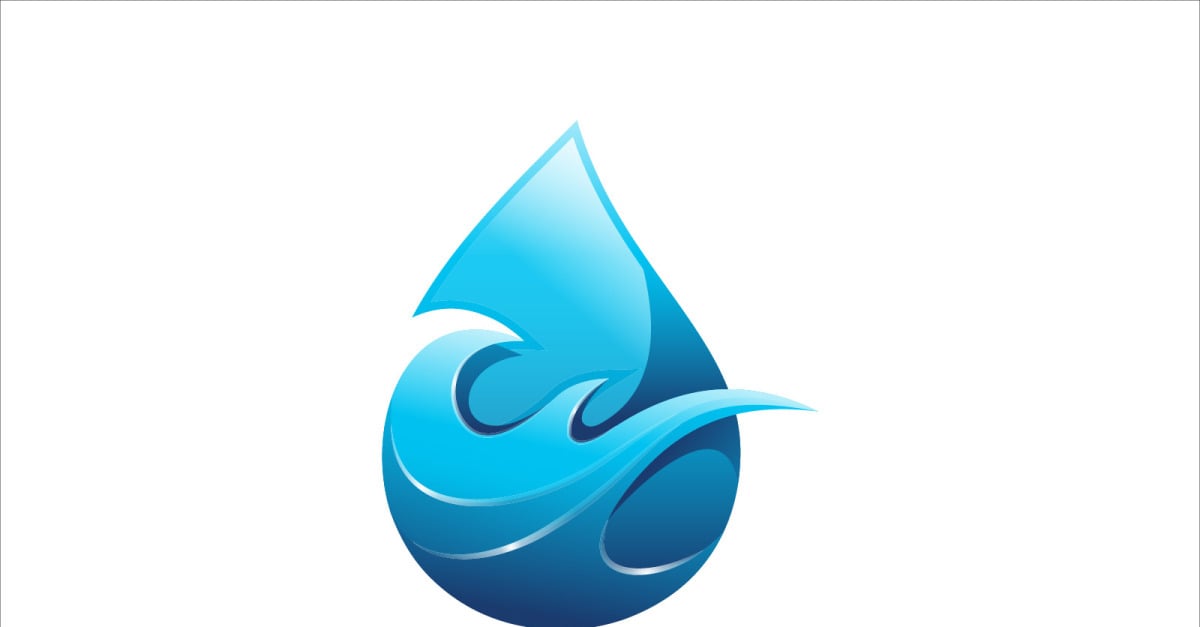 Wave Water Drop Vector Logo Design #165212 - Templatemonster