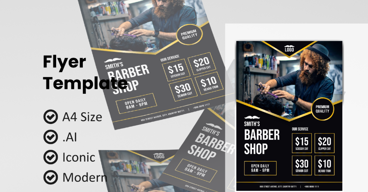 Barber Shop Flyer Template