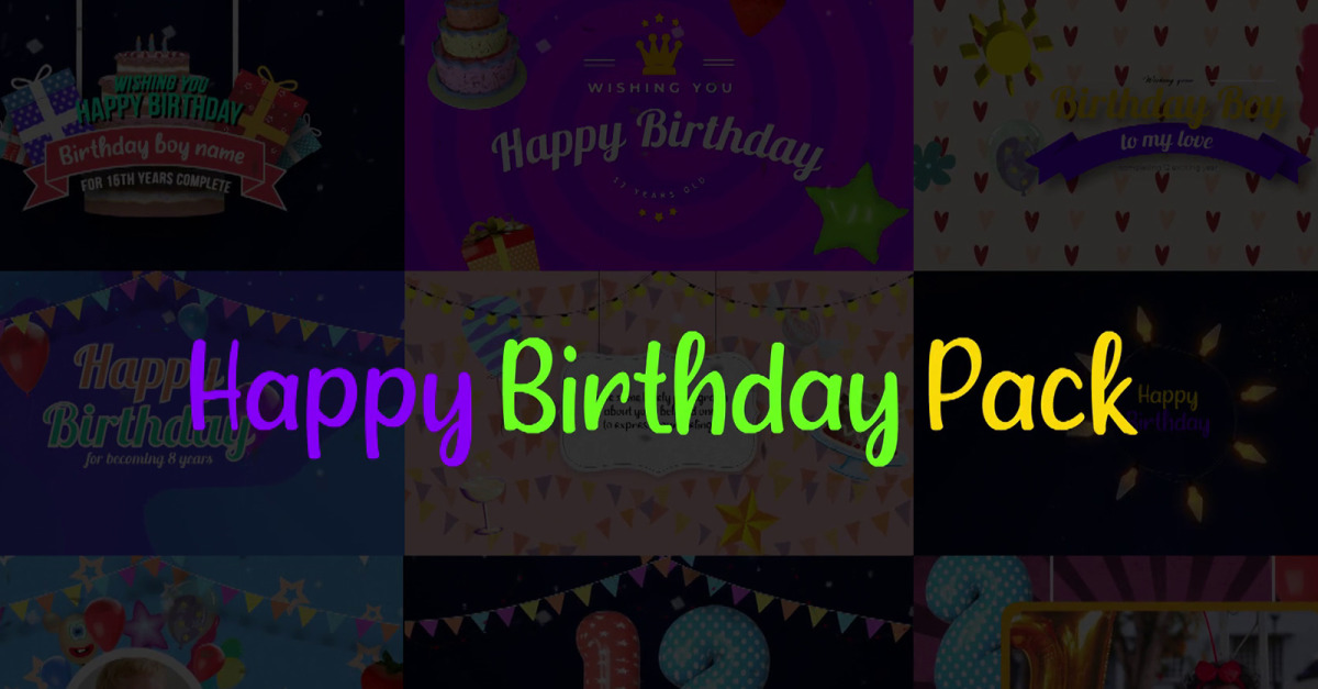 after effects birthday template download