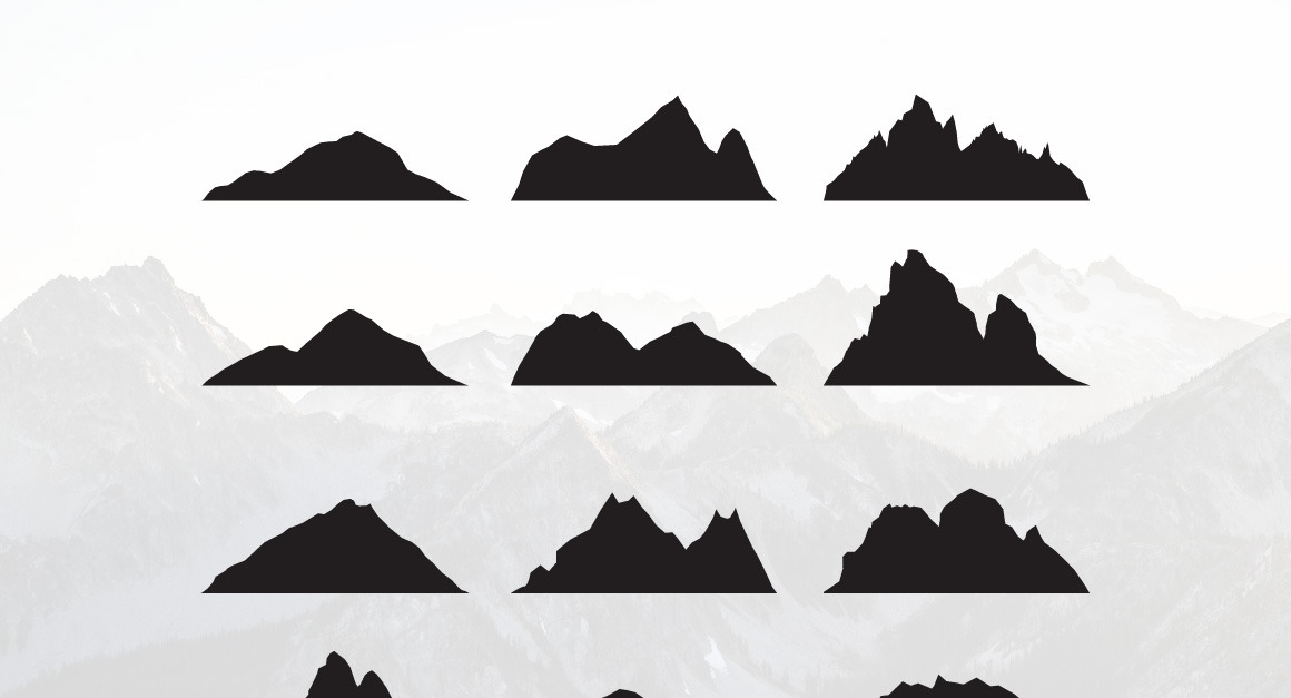 Mountain Silhouette Landscape Icon Peak Simple - Illustration