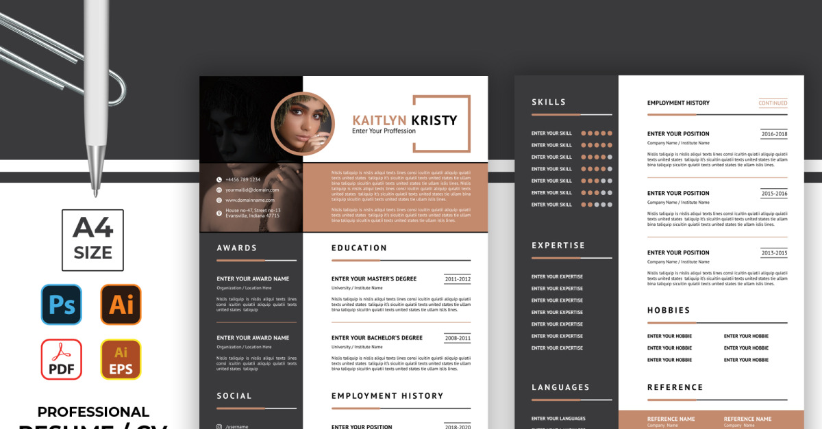 Clean and Creative Resume CV Template - TemplateMonster