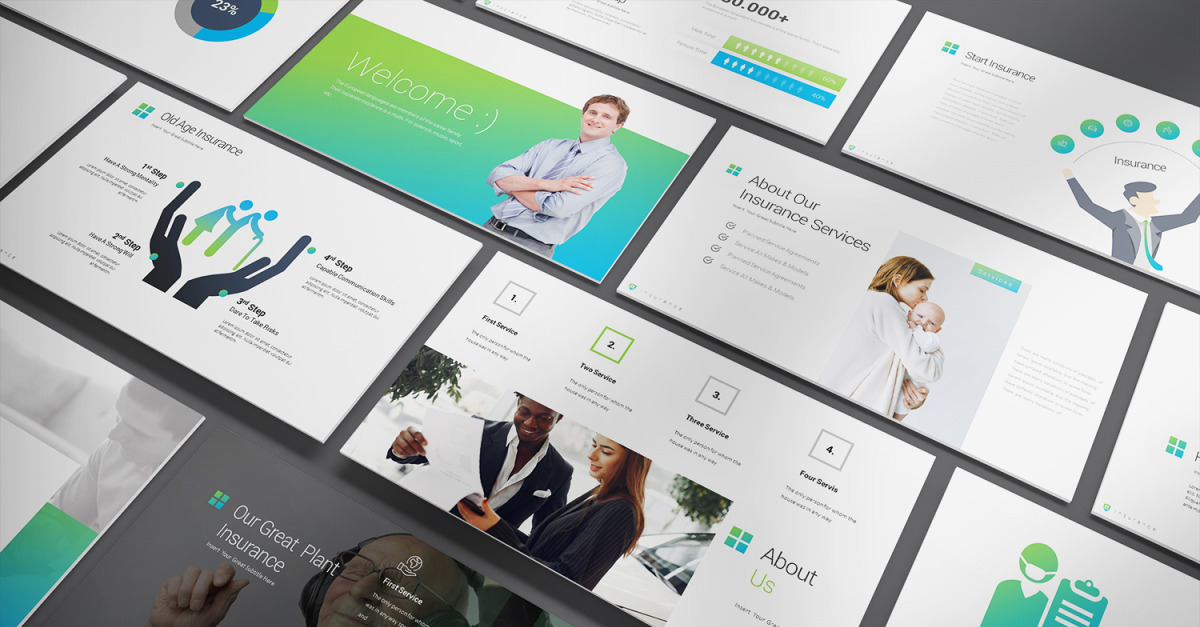 Insurance PowerPoint Template #167920 - TemplateMonster