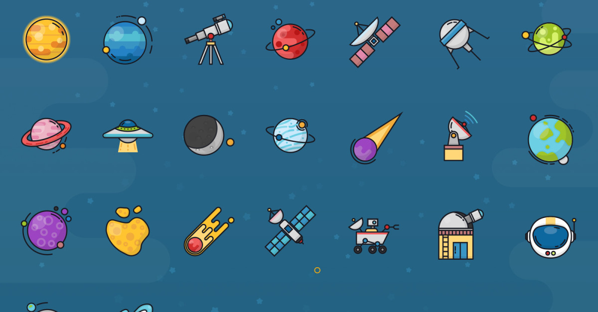 Planet and Space Icon #170543 - TemplateMonster
