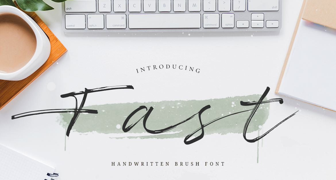 Fast - Handwritten Brush Font #171011 - TemplateMonster