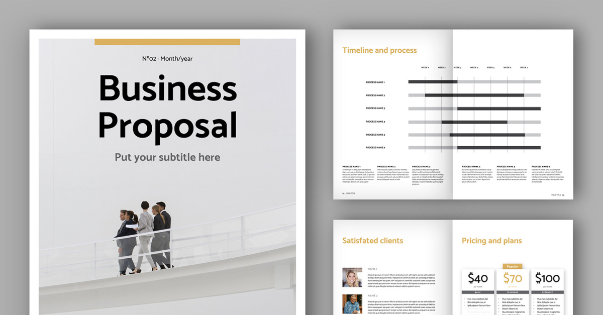 Présentation de la proposition commerciale (A4 + US) - Modèle d ...