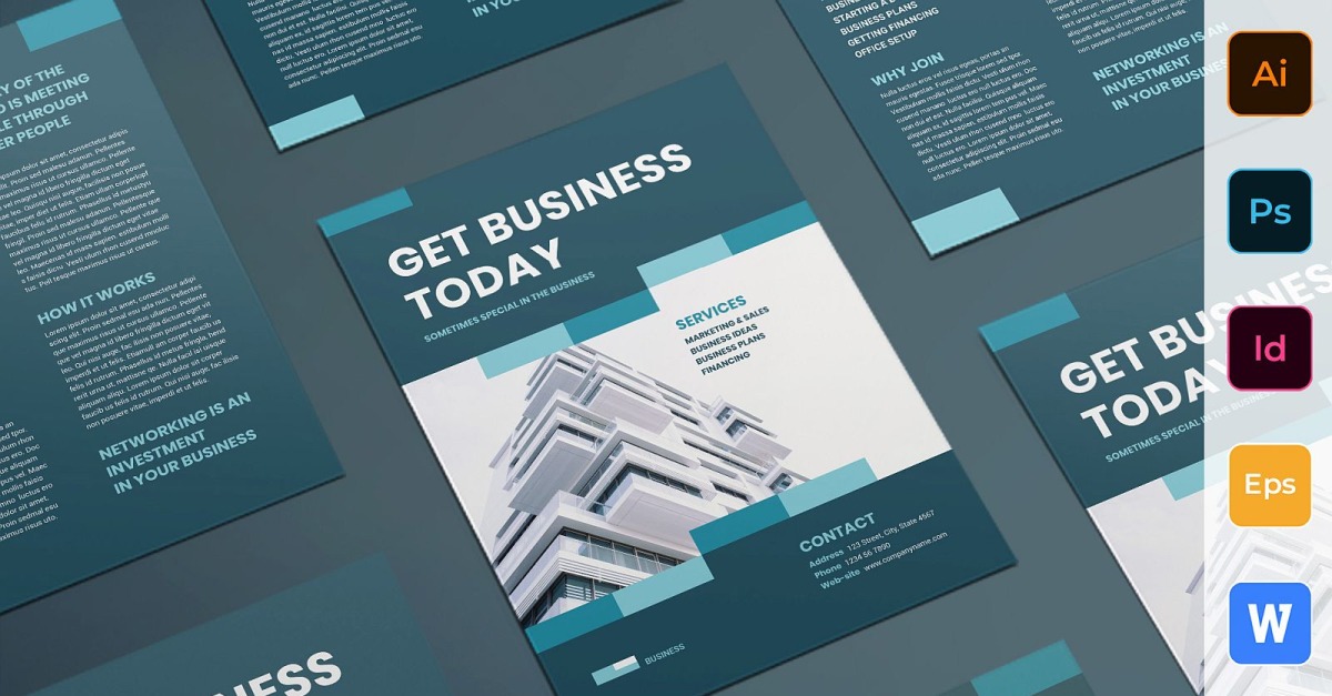 Professional Business Networking Flyer Corporate identity template