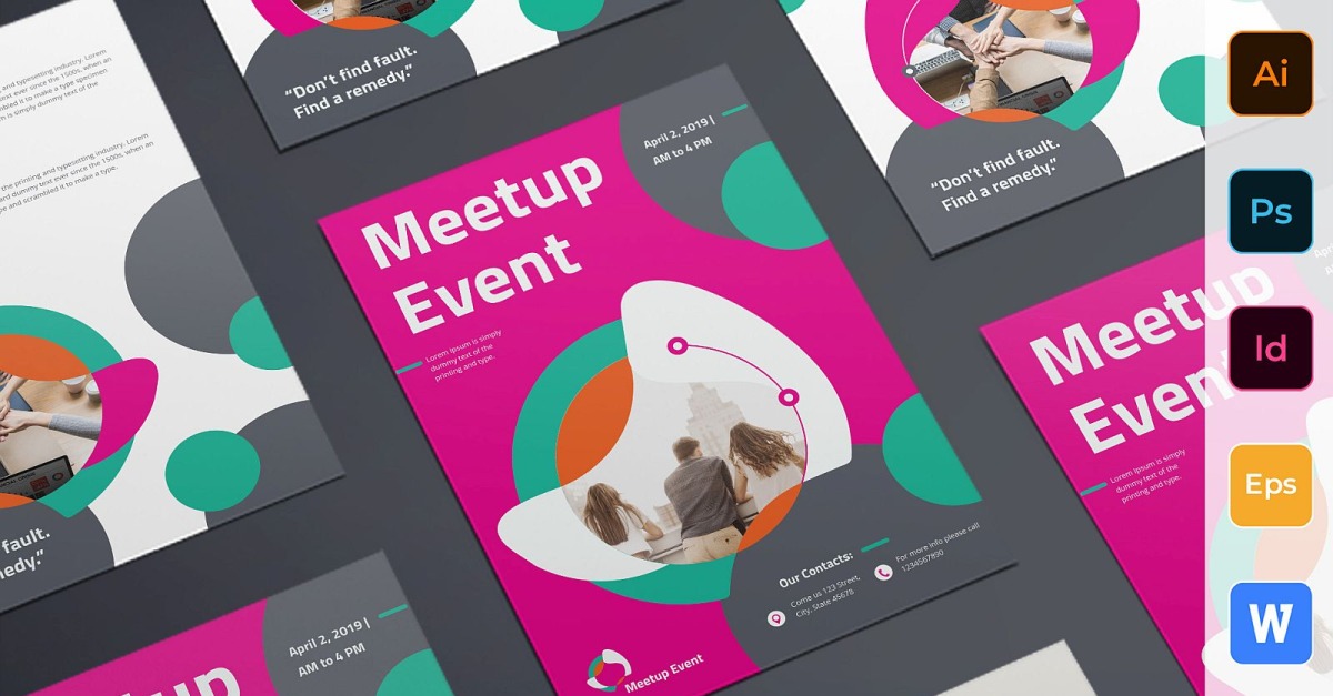 Ready-to-use Meetup Event Flyer - Corporate Identity Template