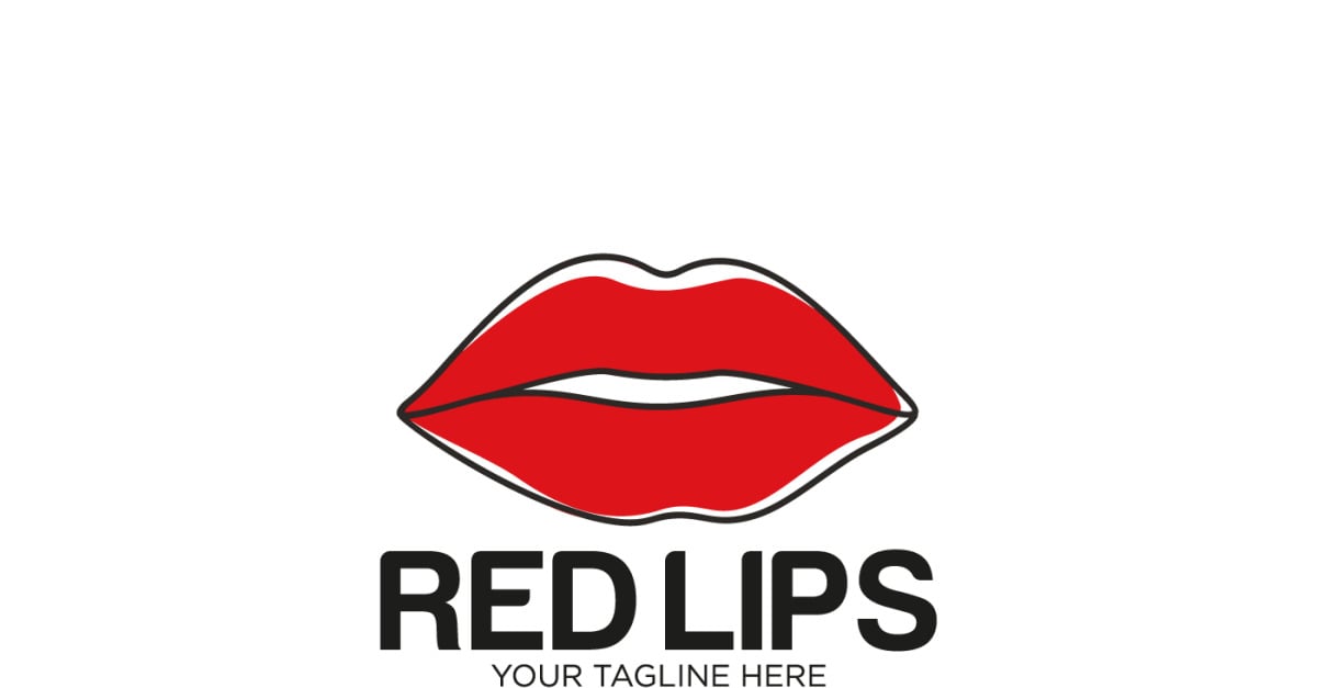 Sexy Red Lips Logo Template #172226 - TemplateMonster