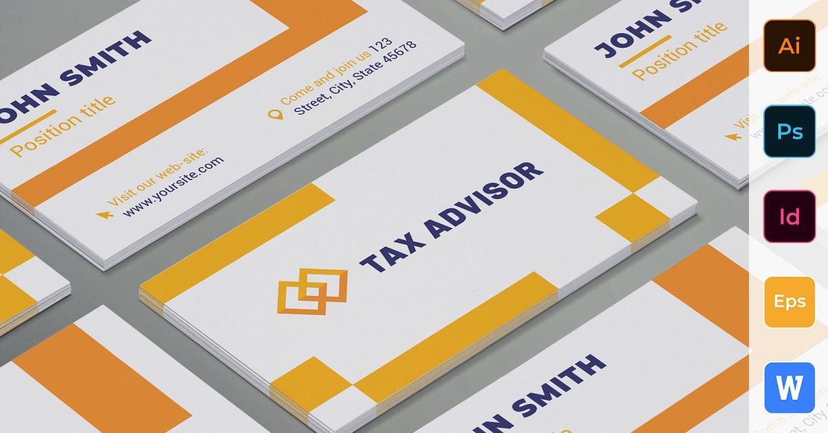 Professional Tax Advisor Business Card Template