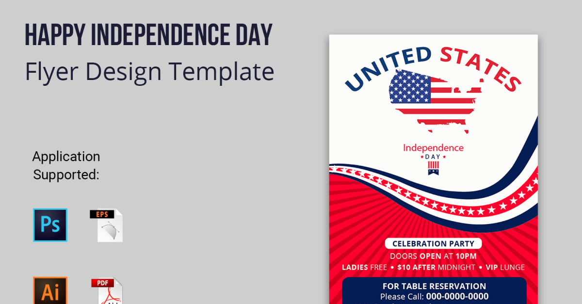 Liberty USA Independence Day Brochure Design Corporate identity template