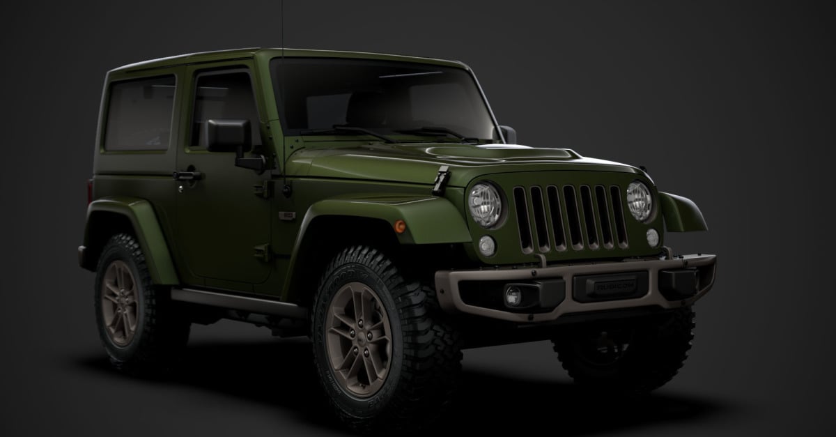 Jeep Wrangler 75-årsjubileum JK 2018 3D-modell