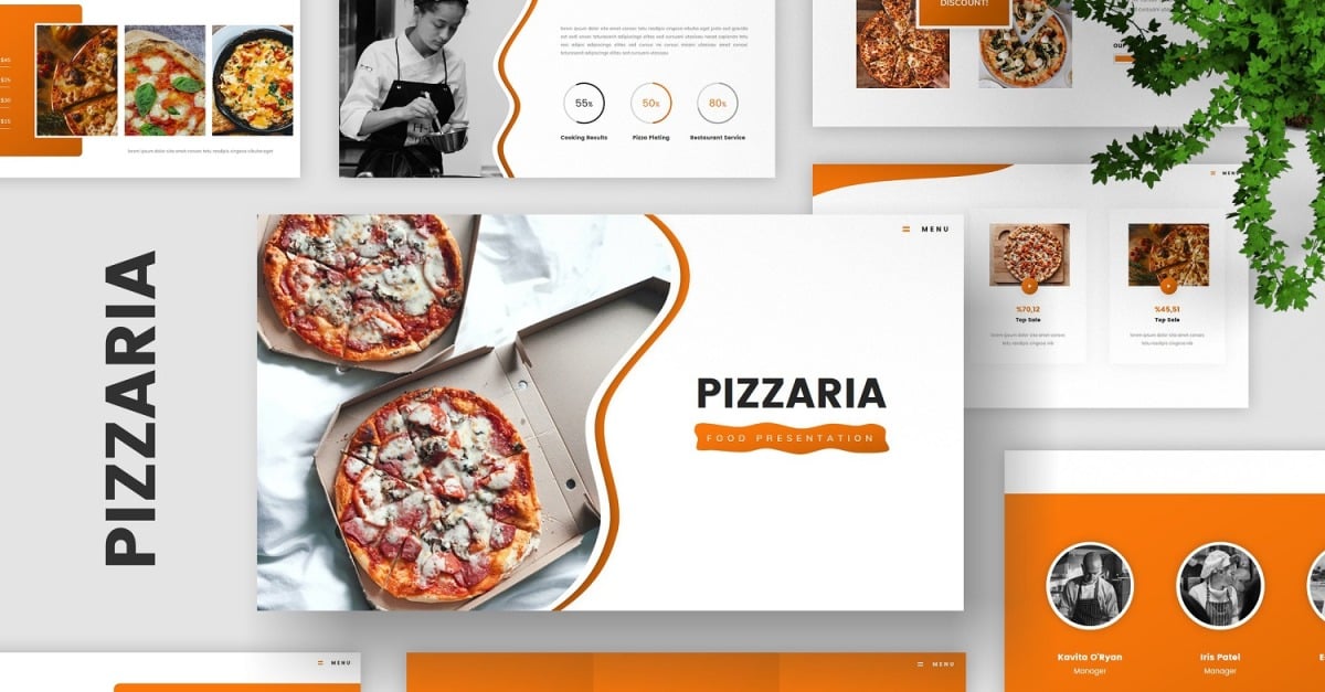 Pizzaria Fast Food Keynote Template TemplateMonster