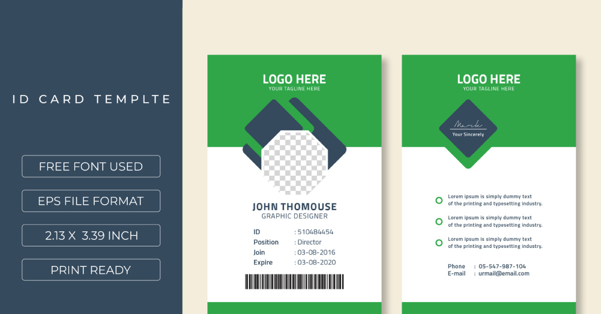 Creative id Card Corporate identity template